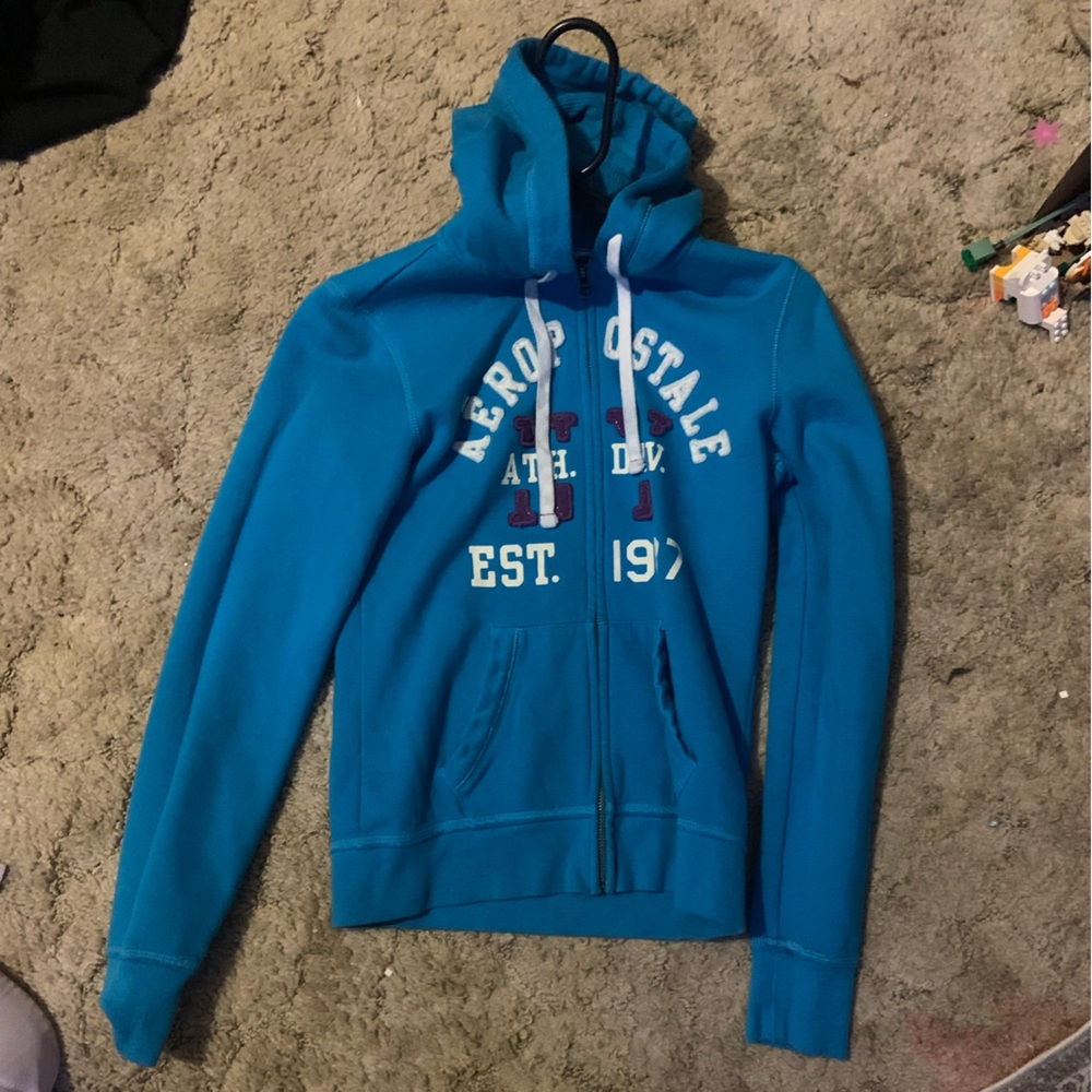 Aeropostale Teal Casual Hoodie